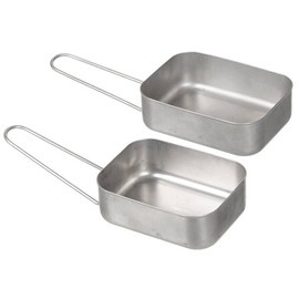 Asztal készlet - holland katonai felesleg - rozsdamentes acél, kopottas