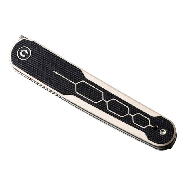 EDC KÉS KWAIQ MILLED G10 IVORY & FEKETE DAMASCUS - CIVIVI