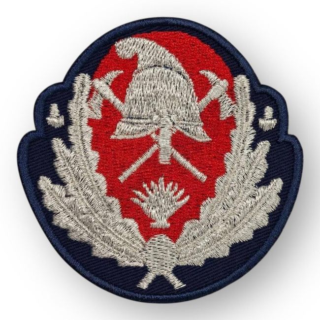Emblema coifura Pompieri IGSU - Ofiteri Inferiori - aplicare Velcro (cu scai)