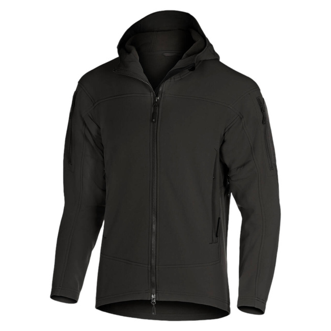 AUDAX SOFTSHELL HOODIE - BLACK - CLAWGEAR