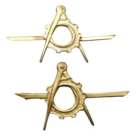 2 DB KATONAI RANGJELZÉS - R.S.R. MÉRNÖK - KATONAI FELESLEG ROMÁN HADSEREG - ARANY - JÓ ÁLLAPOTBAN