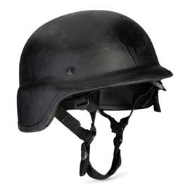 Military Protective Helmet made of KEVLAR - German Army BW Military Surplus - Black - DECO/Used