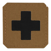 PATCH MEDIC CROSS LASER CUT - COYOTE/BLACK - M-TAC