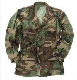 US BDU FIELD JACKET - WOODLAND - MILITARY SURPLUS - USED