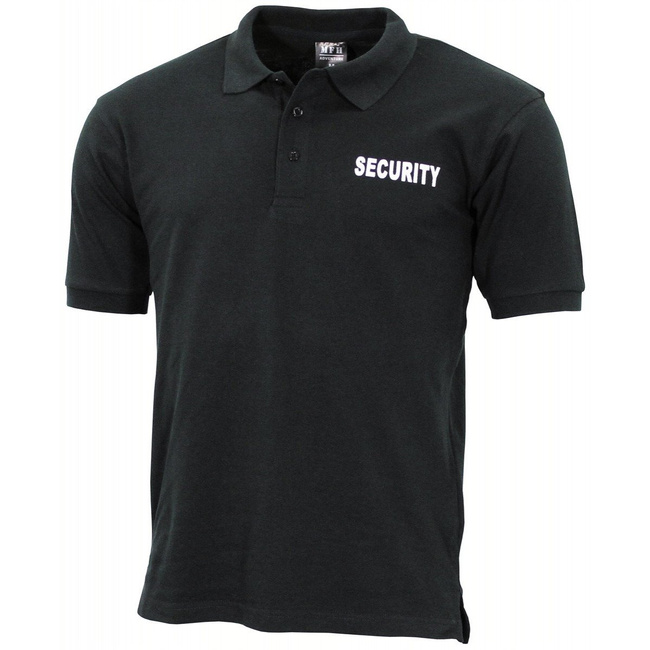 Polo Shirt, black, "SECURITY"