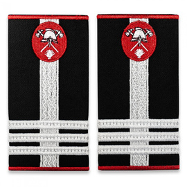 Grade colonel Pompieri ISU, IGSU, țesute pe suport textil din paspoal cusut, cu semn de arma brodat