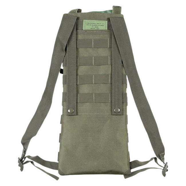 TPU-TARTÁLYOS HIDRATÁCIÓS HÁTIZSÁK - MOLLE SYSTEM - OLIVE - 2,5 L - MFH