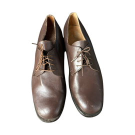 Bőr cipő a RSR időszakból - Román hadsereg katonai feleslege - Barna - Jó állapotban