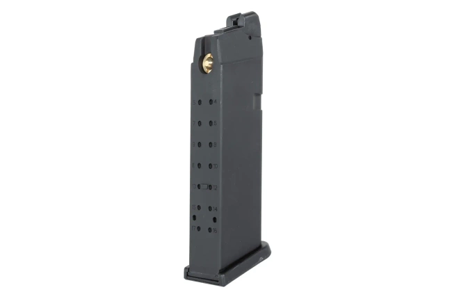 Green Gas magazine for Glock 17/18/34 replicas MA011 - 24 BBs - Black - E&C