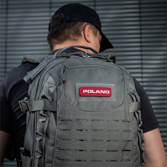 POLAND JELVÉNY - 25 x 80 mm - LASER CUT - VÖRÖS/GID - M-TAC