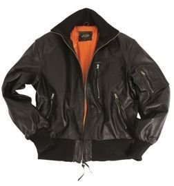 NÉMET BŐR REPÜLŐKABÁT - Mil-Tec® - FEKETE