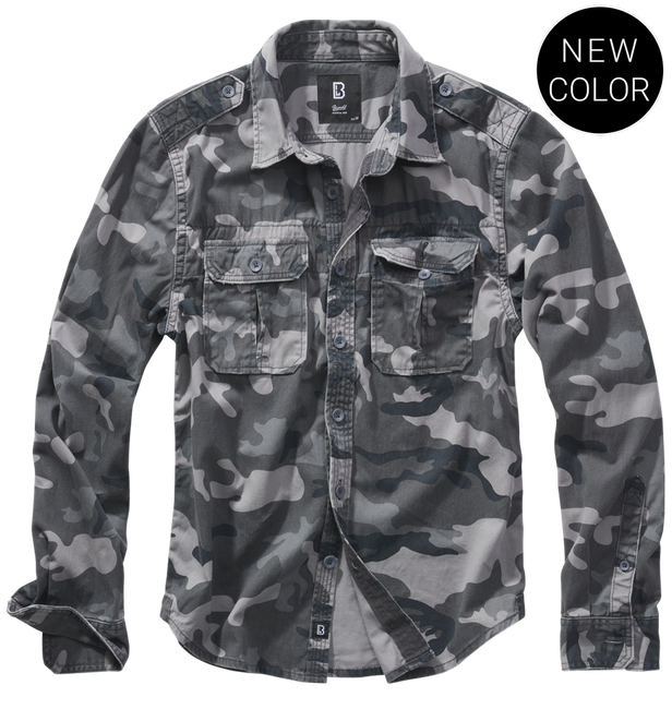 ÉVES ING - HOSSZÚ UJJÚ - SZÜRKE CAMO - BRANDIT