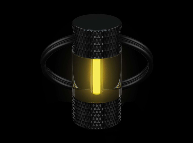 Kulcstartós zseblámpa - Mini Glow Yellow - Böker Plus