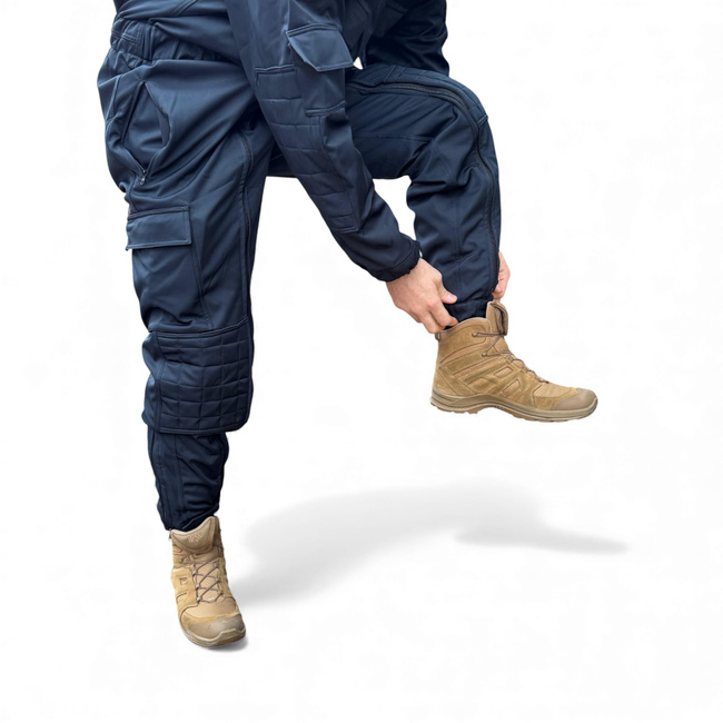 Téli Softshell Overall Csendőrök Számára - JANDARMERIA Felvarróval És Nemzeti Trikolór Jelvénnyel - Sötétkék - Lecter Tactical