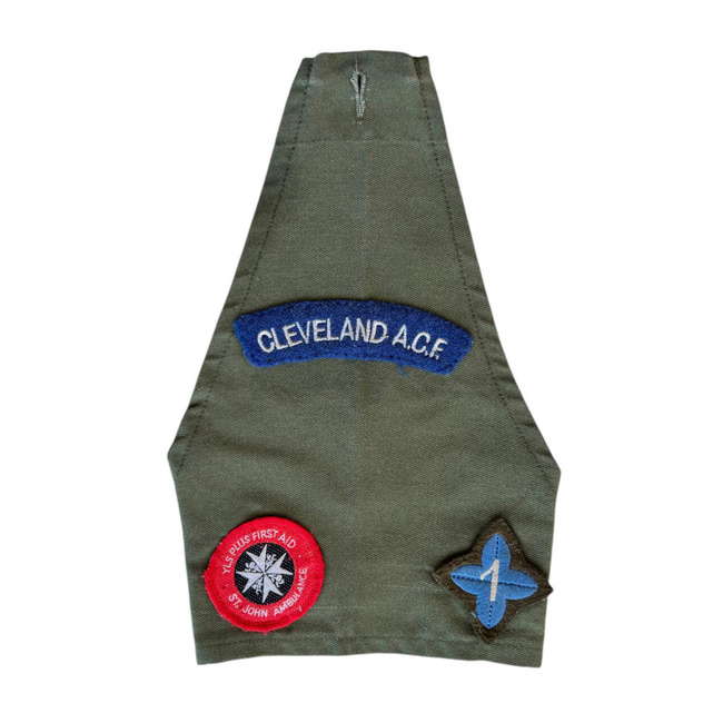 BANDA BRAT ACF - A HADSEREG KADÉTJAI -  BRIT HADSEREGI FELESLEG - ZÖLD OD - JÓ ÁLLAPOTBAN