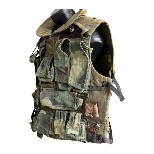 Bulletproof Vest Type M - Romanian Army Military Surplus - Woodland/Olive Green Camouflage - In Good Condition