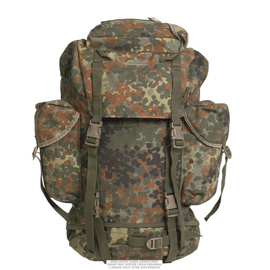 Original Bundeswehr tactical backpack - German army military surplus - 65 litres - Flecktarn - Like new - Mil-Tec