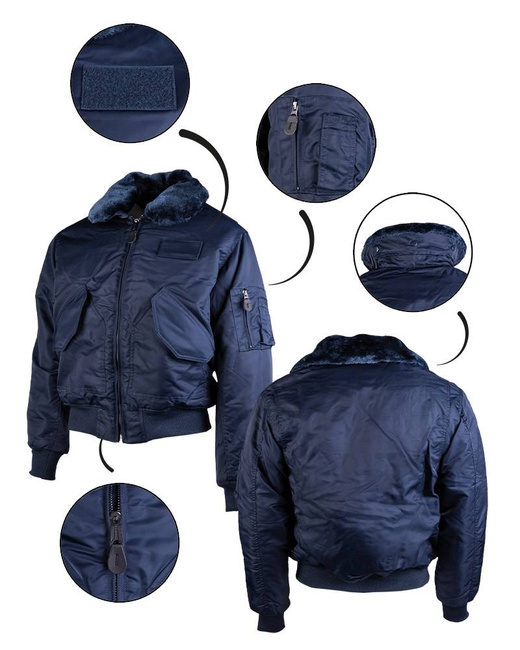 SWAT CWU JACKET WITH DETACHABLE COLLAR - DARK BLUE