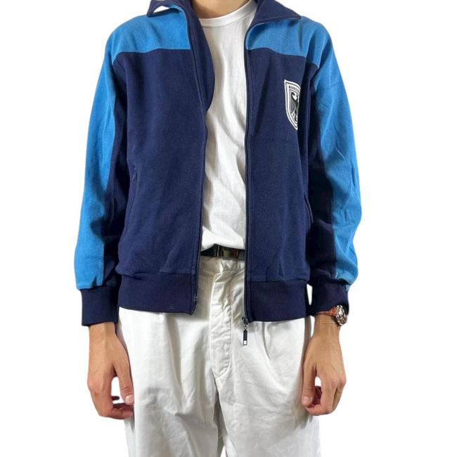 Vintage Track Jacket - 1980s - German Army Bundeswehr Surplus - Blue/Black - Used