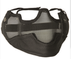 Black Airsoft Protection Mask W. Net Lens