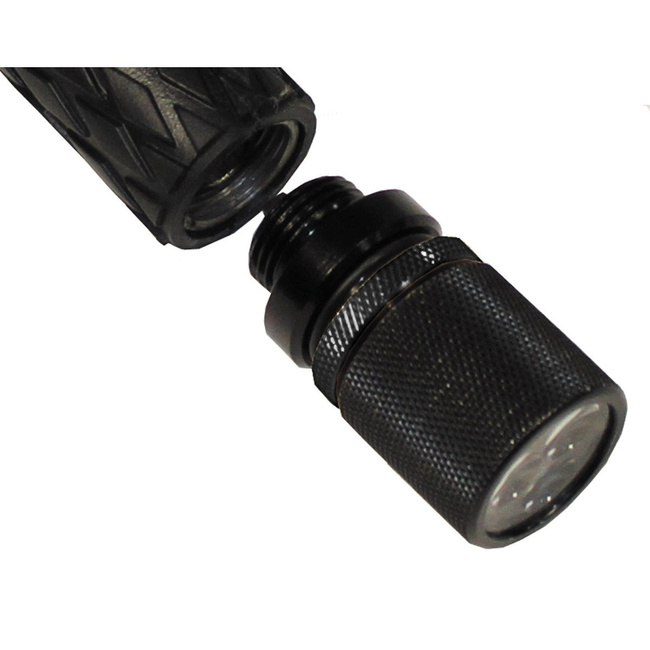 Gumibot fény, 3 LED fehér, fekete