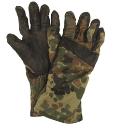 Germ. Flecktarn Leather Summer Gloves Used