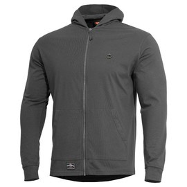 Pulóver - Metaluxe® cipzáras - "AGIS RING SPUN" - PENTAGON® - SZÜRKE