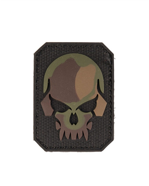 CAMO PVC SKULL 3D PATCH W. HOOK & LOOP CLOSURE SM