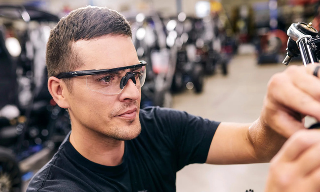 BALLISTIC SUNGLASSES - SABER ADVANCED - WILEY X - GREY/ CLEAR - BLACK FRAME