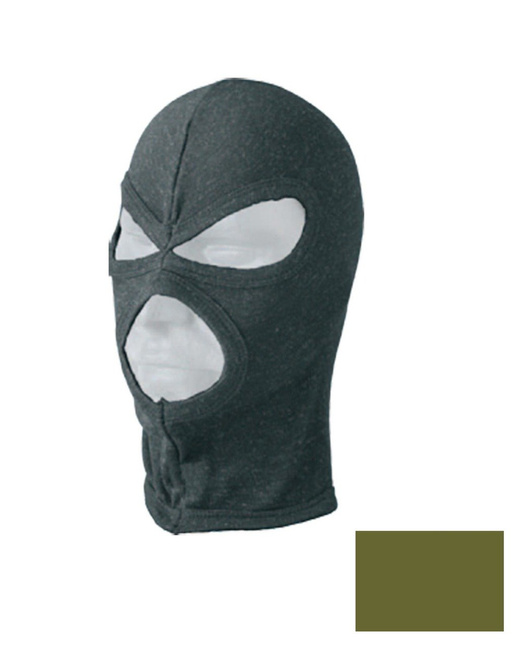 3 HOLES COTTON ® BALACLAVA - green