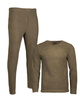 FLEECE UNDERWEAR SET WITH ROUND NECK - Mil-Tec - OD (Olive Drab)