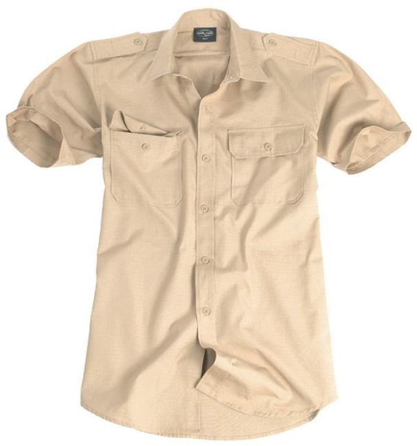 KHAKI Short SLEEVE TROPICAL SHIRT