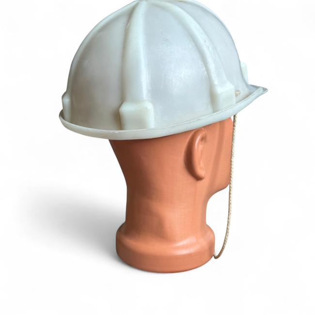 Protective Helmet with Adjustment and Ventilation System - Military Surplus Romanian Army - White - In Good Condition