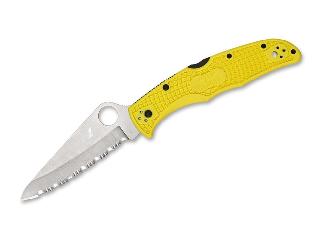 "PACIFIC SALT 2 SERRATED" ZSEBKÉS - SÁRGA- SPYDERCO