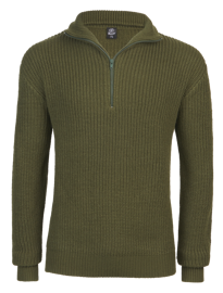 MARINE PULLOVER TROYER - OLIVE - BRANDIT