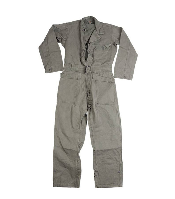 US HBT COVERALL REPRO - OD (Olive Drab) - MILITARY SURPLUS - USED