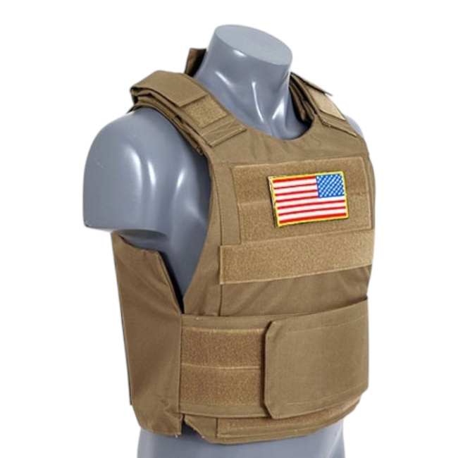 Standard taktikai melleny soft dummy ballisztikus betétekkel - Delta Soft Body Armor - Tan - 8FIELDS