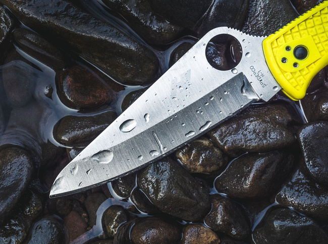 PACIFIC SALT 2 POCKET KNIFE - YELLOW - SPYDERCO