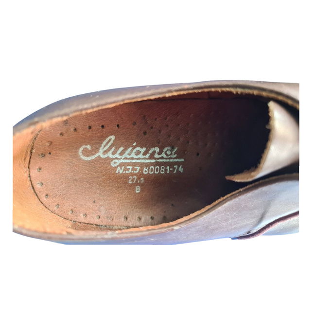 Leather shoes RSR Period - Military surplus from the Romanian army - Brown - In good condition