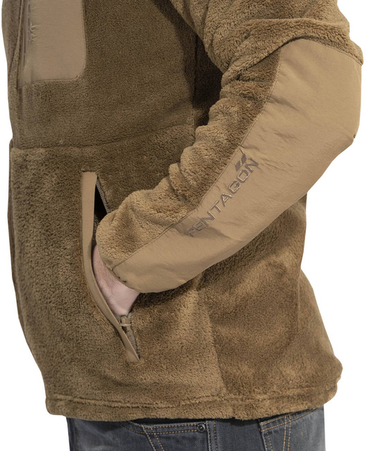 FULL ZIP FLEECE SWEATER - GRIZZLY - PENTAGON® - COYOTE