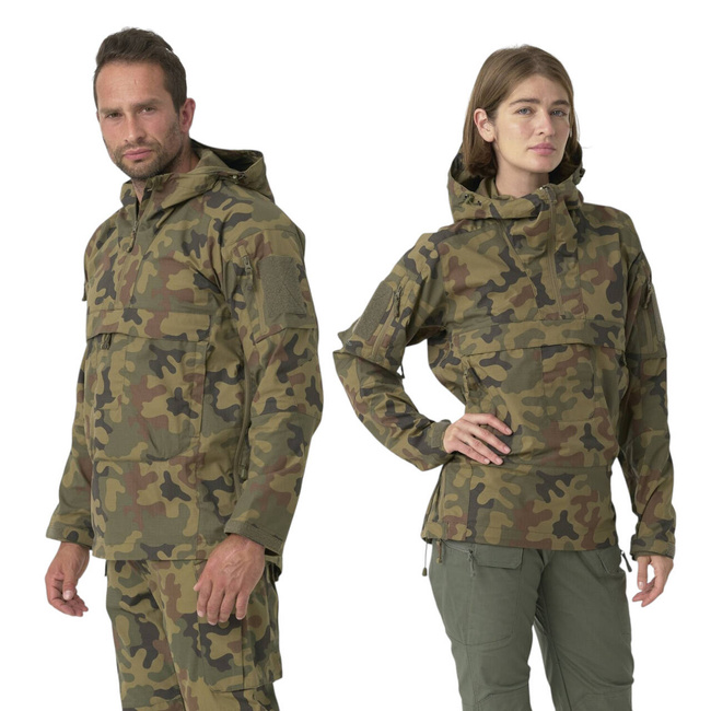 Unisex Tracer Anorak Jacket - Polycotton Stretch Ripstop - Duck Hunter Camo - Helikon Tex