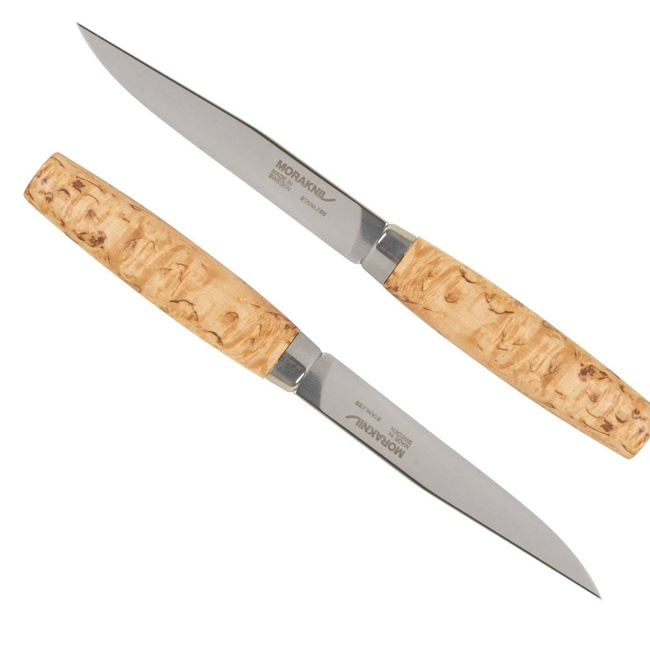 STEAK KNIFE - MORAKNIV® - GIFT SET WITH 2 PIECES - WOOD HANDLE