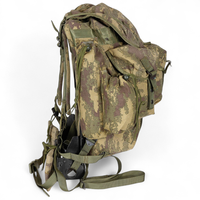 External Frame Backpack -Turkish Army Military Surplus - Turkish Armed Forces Digital Camo - M2008 Pattern - Used