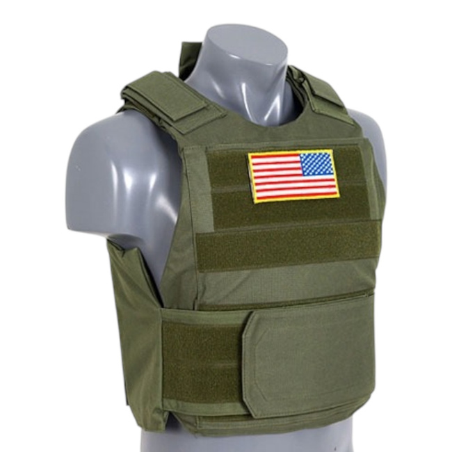 Standard taktikai melleny soft dummy ballisztikus betétekkel - Delta Soft Body Armor - Olive - 8FIELDS