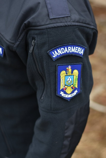 POLAR JACKET - CLASSIC ARMY - HELIKON TEX - NAVY BLUE - WITH EMBLEMS - JANDARMERY