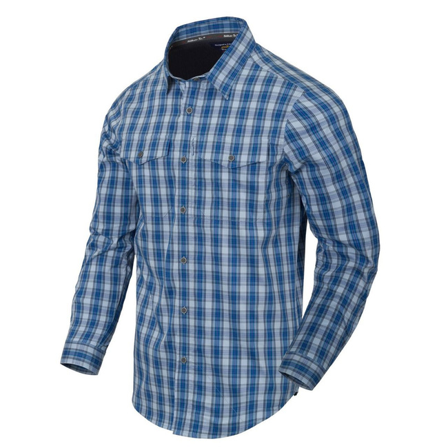 COVERT CONCEALED CARRY SHIRT - OZARK BLUE PLAID - HELIKON