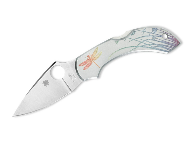 DRAGONFLY STAINLESS STEEL TATTOO POCKET KNIFE - SPYDERCO