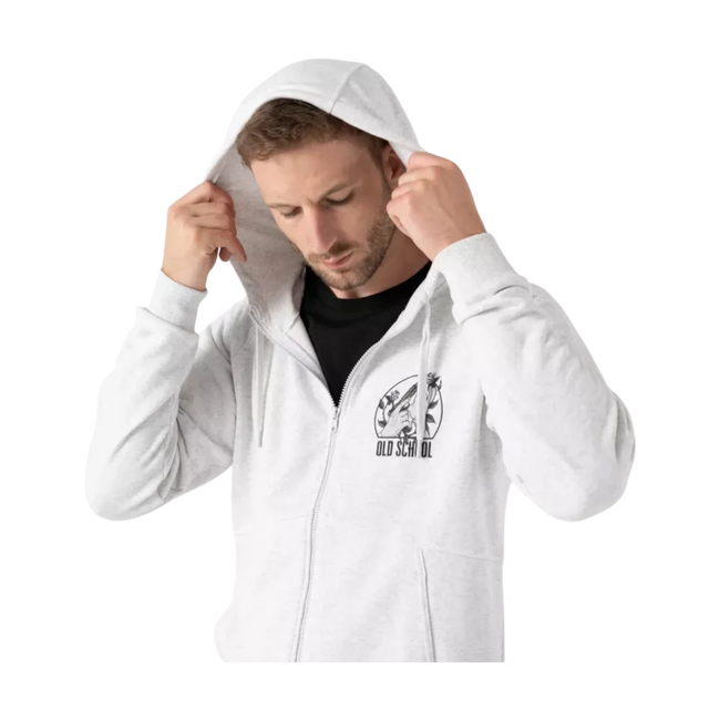 Old School Unisex Hoodie - Light Grey Melange - Helikon