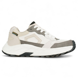 Vízálló velúr bőr sneaker - Python - Fehér/Szürke - Pentagon