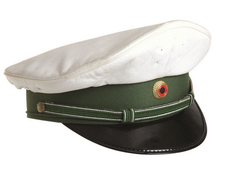 Police Visor Hat White Used